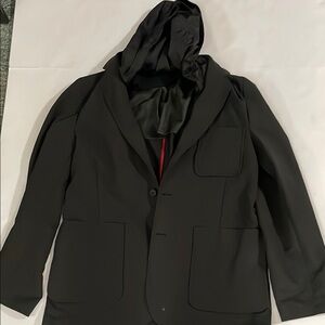 Kenneth Cole Charcoal Blazer with Hood